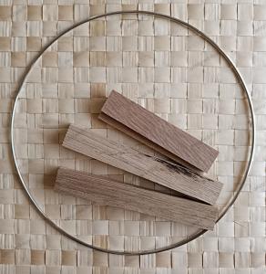 DIY Aufsteller Holzständer Holzklötzchen mit Loop Ring 25 cm